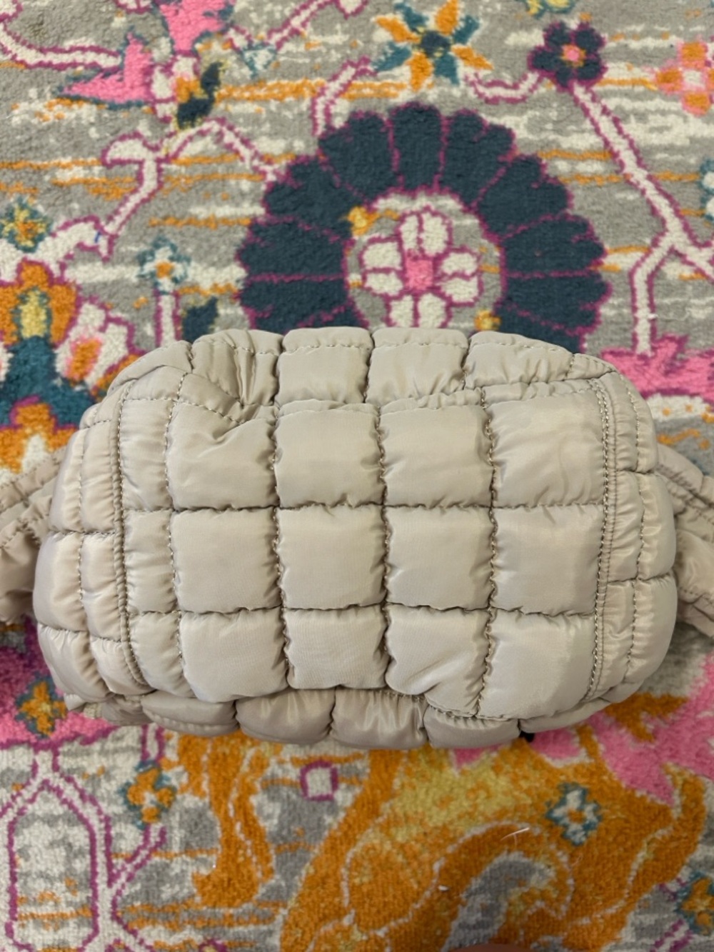 Free People FP Movement Quilted Baby Carryall Sling Bag In Tofu Taupe New - Picture 13 of 16